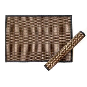 NATURAL BAMBOO BLACK TRIM PLACEMATS